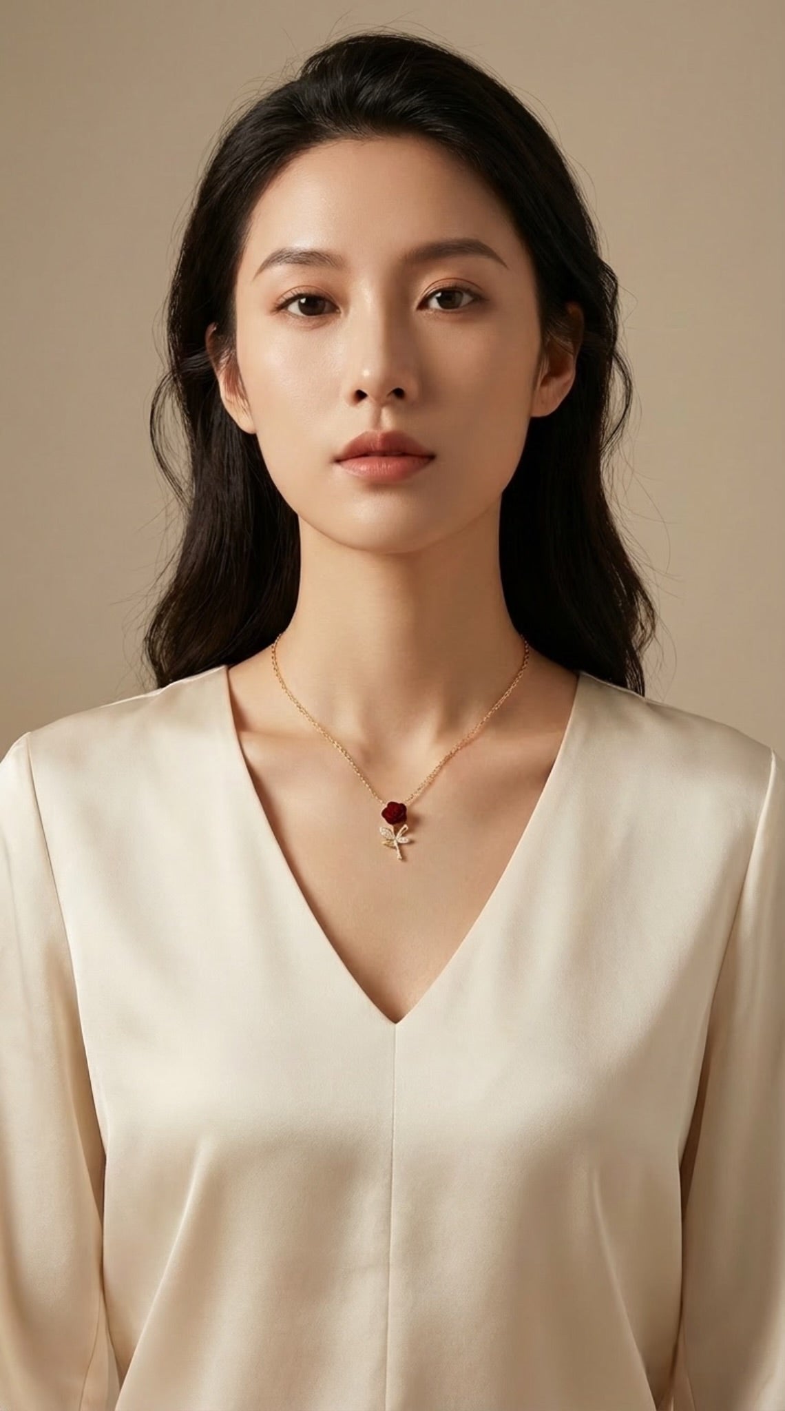 Velvet Rose Necklace