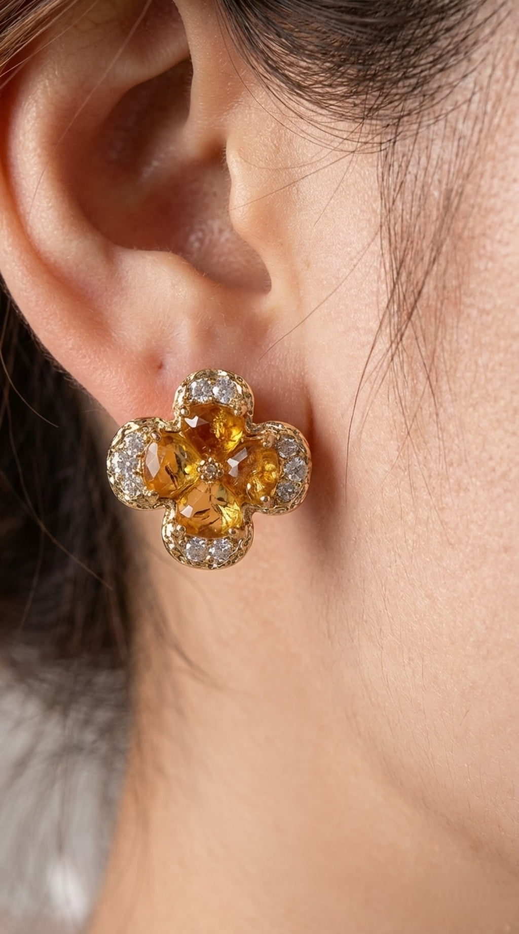 Golden Clover Earrings