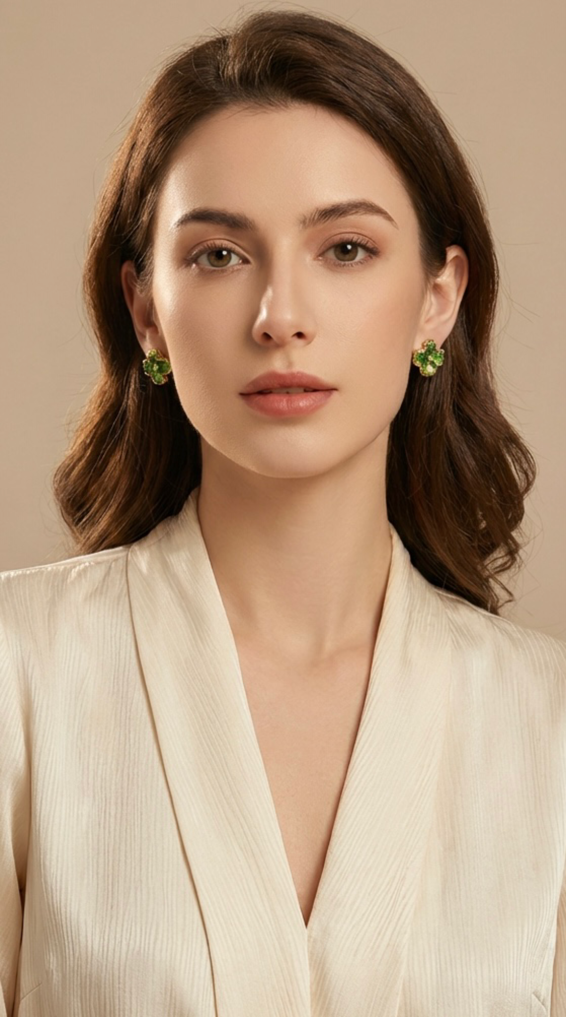 Emerald Clover Earrings