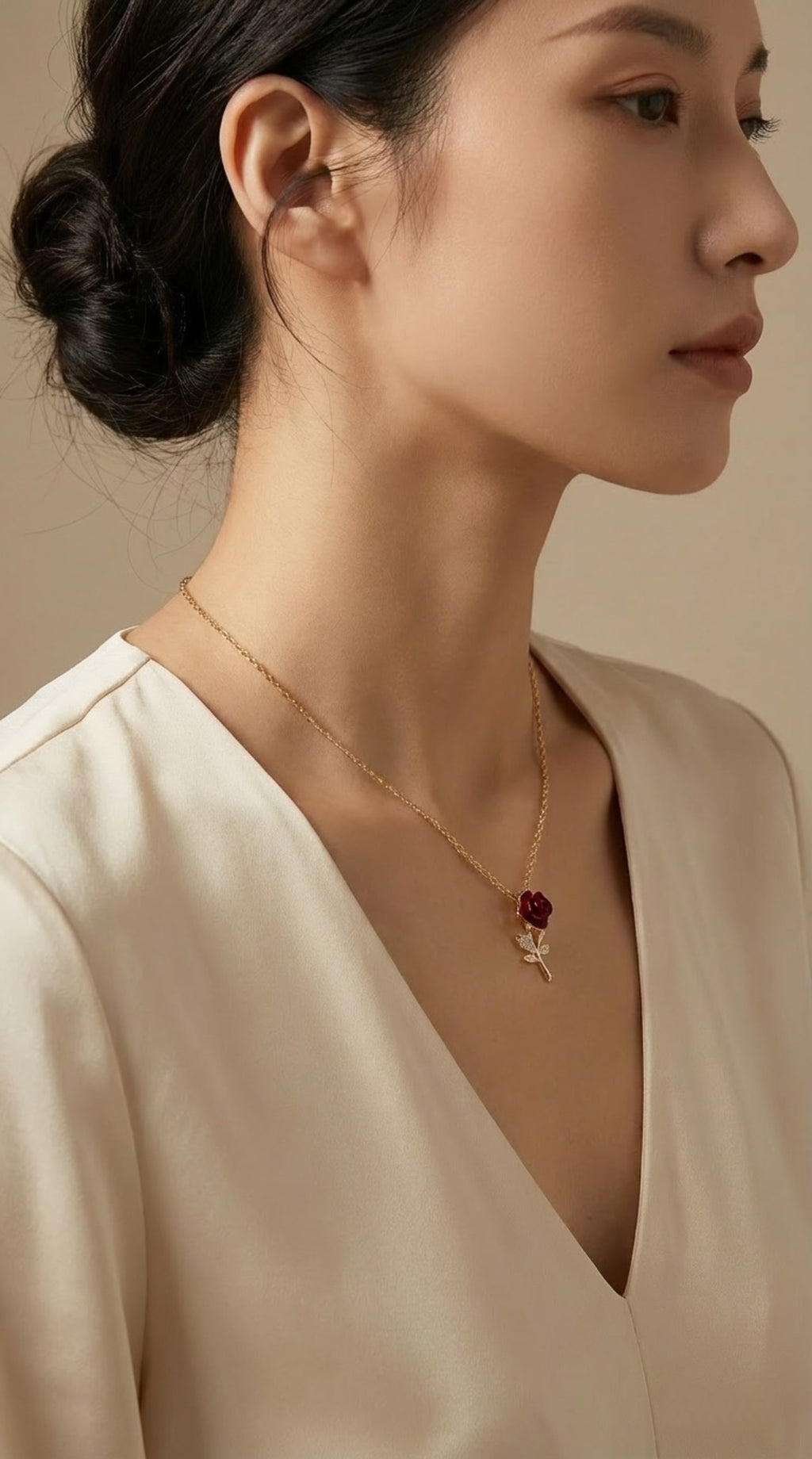 Velvet Rose Necklace