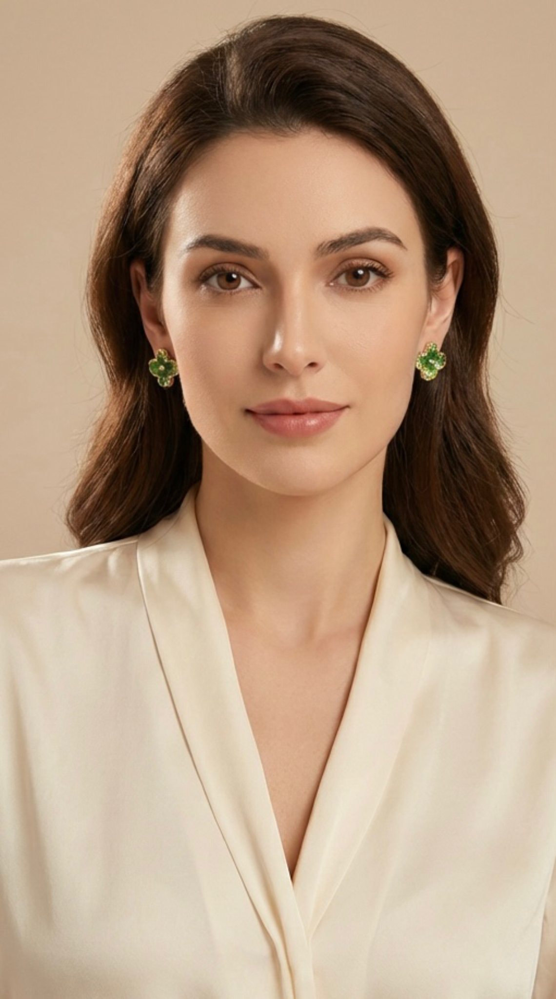 Emerald Clover Earrings