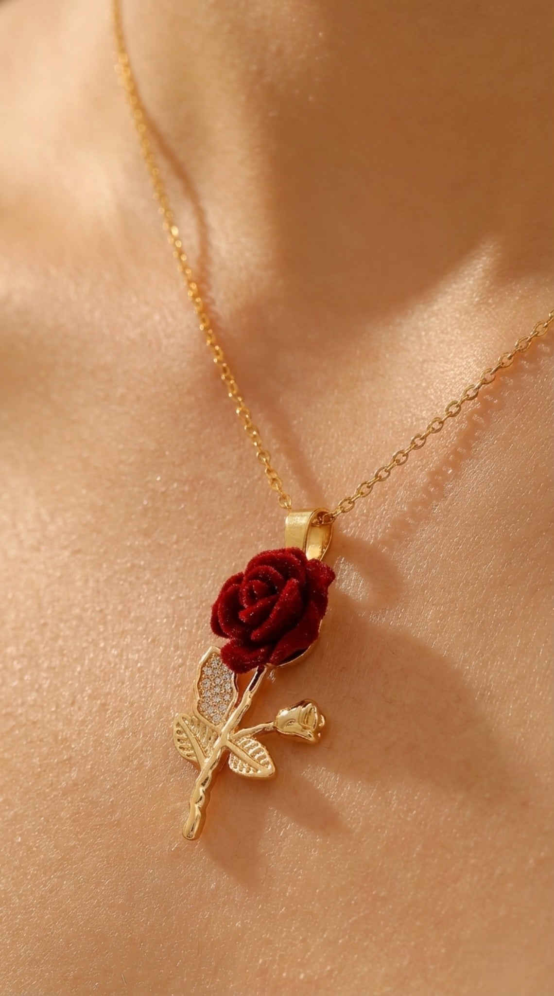 Velvet Rose Necklace