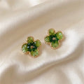 Emerald Clover Earrings