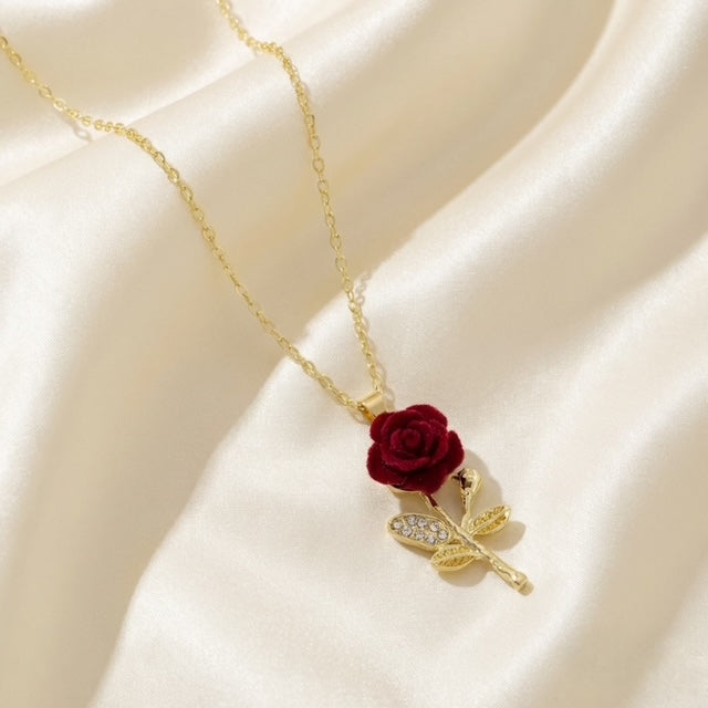 Velvet Rose Necklace